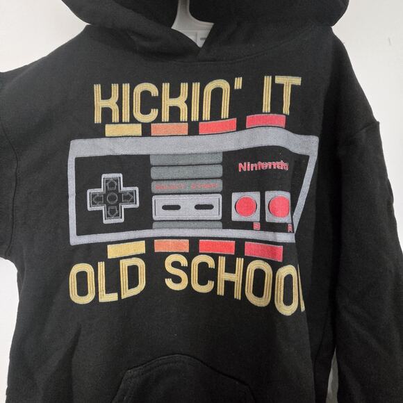 Nintendo NES Retro Kickin' It Old School Pullover Hoodie Sz S - Picture 2 of 9